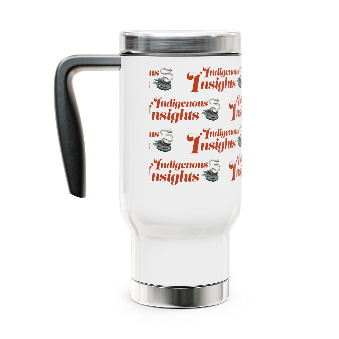 Stainless Steel Travel Mug with Handle, 14oz